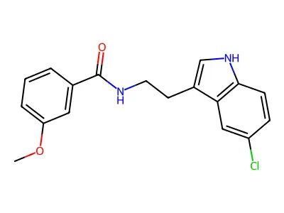N-[2-(5-chloro-1H-indol-3-yl)ethyl]-3-methoxybenzamide structure