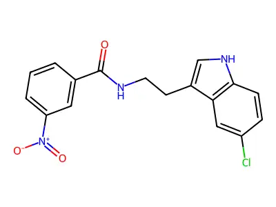 N-[2-(5-chloro-1H-indol-3-yl)ethyl]-3-nitrobenzamide structure