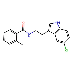 N-[2-(5-chloro-1H-indol-3-yl)ethyl]-2-methylbenzamide structure