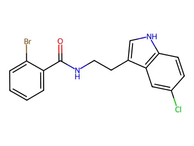 2-bromo-N-[2-(5-chloro-1H-indol-3-yl)ethyl]benzamide structure