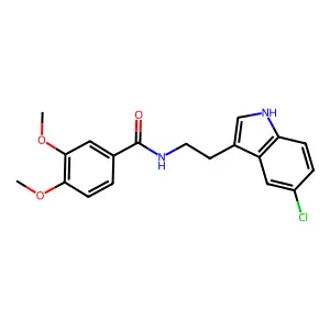 N-[2-(5-chloro-1H-indol-3-yl)ethyl]-3,4-dimethoxybenzamide structure