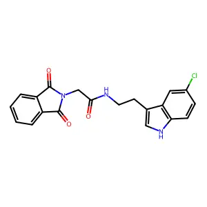N-[2-(5-chloro-1H-indol-3-yl)ethyl]-2-(1,3-dioxo-1,3-dihydro-2H-isoindol-2-yl)acetamide structure