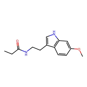 N-[2-(6-methoxy-1H-indol-3-yl)ethyl]propanamide structure
