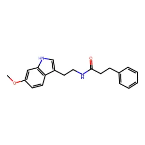 N-[2-(6-methoxy-1H-indol-3-yl)ethyl]-3-phenylpropanamide structure