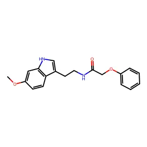 N-[2-(6-methoxy-1H-indol-3-yl)ethyl]-2-phenoxyacetamide structure