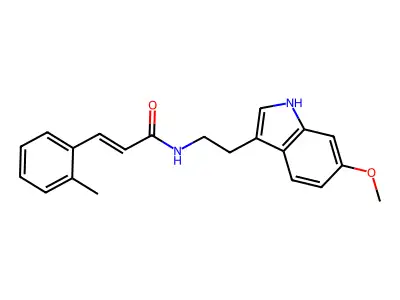 (2E)-N-[2-(6-methoxy-1H-indol-3-yl)ethyl]-3-(2-methylphenyl)prop-2-enamide structure