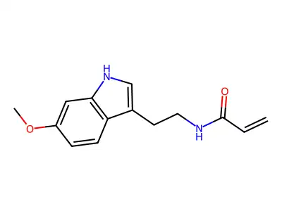 N-[2-(6-methoxy-1H-indol-3-yl)ethyl]prop-2-enamide structure