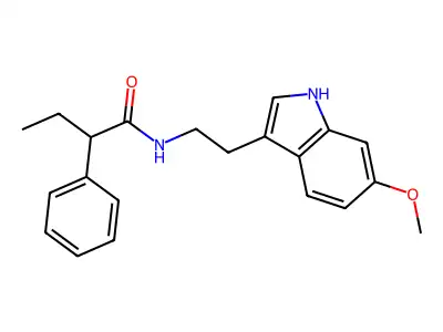 N-[2-(6-methoxy-1H-indol-3-yl)ethyl]-2-phenylbutanamide structure