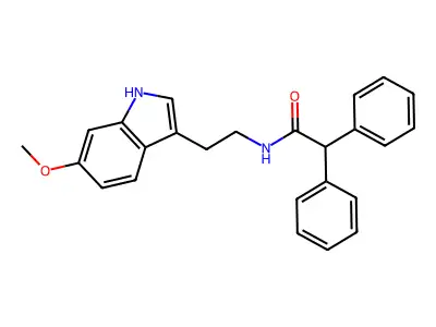 N-[2-(6-methoxy-1H-indol-3-yl)ethyl]-2,2-diphenylacetamide structure