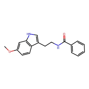 N-[2-(6-methoxy-1H-indol-3-yl)ethyl]benzamide structure