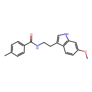 N-[2-(6-methoxy-1H-indol-3-yl)ethyl]-4-methylbenzamide structure