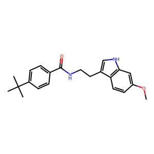 4-tert-butyl-N-[2-(6-methoxy-1H-indol-3-yl)ethyl]benzamide structure