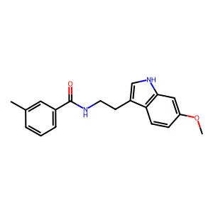 N-[2-(6-methoxy-1H-indol-3-yl)ethyl]-3-methylbenzamide structure