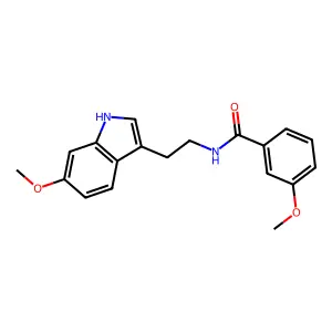 3-methoxy-N-[2-(6-methoxy-1H-indol-3-yl)ethyl]benzamide structure