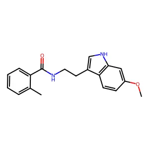 N-[2-(6-methoxy-1H-indol-3-yl)ethyl]-2-methylbenzamide structure