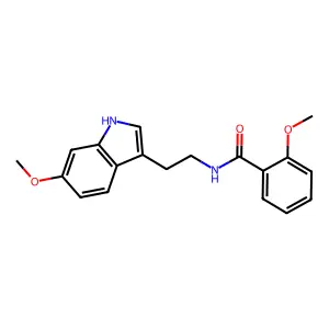 2-methoxy-N-[2-(6-methoxy-1H-indol-3-yl)ethyl]benzamide structure