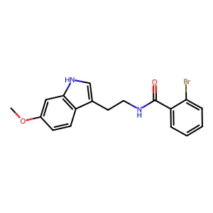 2-bromo-N-[2-(6-methoxy-1H-indol-3-yl)ethyl]benzamide structure