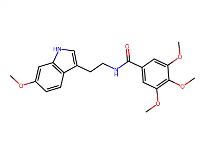 3,4,5-trimethoxy-N-[2-(6-methoxy-1H-indol-3-yl)ethyl]benzamide structure