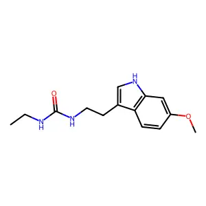 1-ethyl-3-[2-(6-methoxy-1H-indol-3-yl)ethyl]urea structure