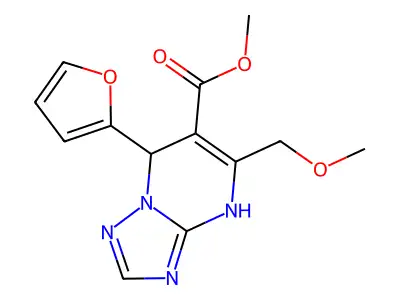methyl 7-(furan-2-yl)-5-(methoxymethyl)-4,7-dihydro[1,2,4]triazolo[1,5-a]pyrimidine-6-carboxylate structure