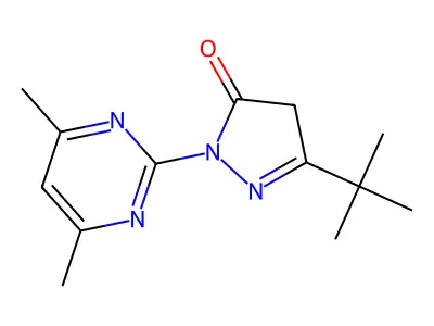 3-(Tert-butyl)-1-(4,6-dimethylpyrimidin-2-yl)-2-pyrazolin-5-one structure