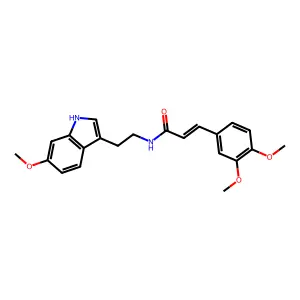 3-(3,4-bis(methyloxy)phenyl)-N-(2-(6-(methyloxy)-1H-indol-3-yl)ethyl)-2-propenamide structure