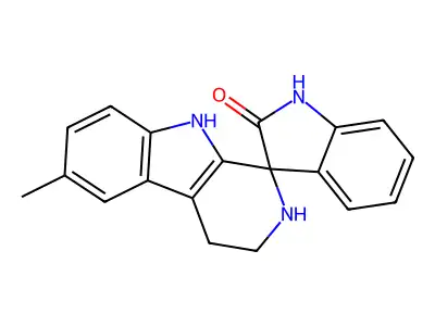 6-methyl-2,3,4,9-tetrahydrospiro[beta-carboline-1,3'-indol]-2'(1'H)-one structure
