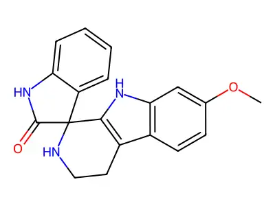 7-methoxy-2,3,4,9-tetrahydrospiro[beta-carboline-1,3'-indol]-2'(1'H)-one structure