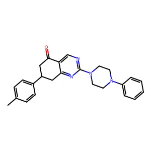 7-(4-methylphenyl)-2-(4-phenylpiperazin-1-yl)-7,8-dihydroquinazolin-5(6H)-one structure