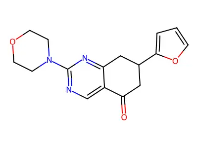 7-(2-Furyl)-2-morpholin-4-yl-6,7,8-trihydroquinazolin-5-one structure