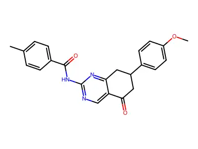 N-(7-(4-methoxyphenyl)-5-oxo-5,6,7,8-tetrahydroquinazolin-2-yl)-4-methylbenzamide structure