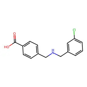 4-[[(3-chlorophenyl)methylamino]methyl]benzoic Acid structure