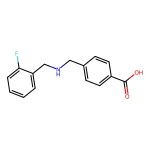 4-{[(2-Fluorobenzyl)amino]methyl}benzoic acid structure