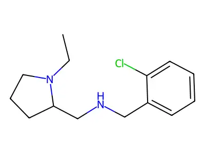 N-(2-chlorobenzyl)-N-[(1-ethyl-2-pyrrolidinyl)methyl]amine structure