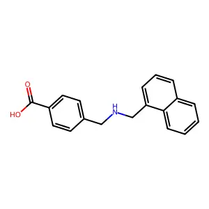 4-{[(Naphthalen-1-ylmethyl)amino]methyl}benzoic acid structure