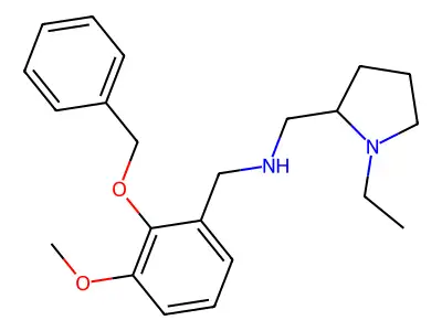 N-[2-(benzyloxy)-3-methoxybenzyl]-N-[(1-ethyl-2-pyrrolidinyl)methyl]amine structure