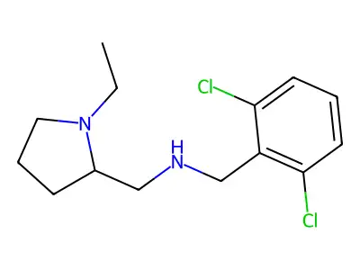 N-(2,6-dichlorobenzyl)-N-[(1-ethyl-2-pyrrolidinyl)methyl]amine structure