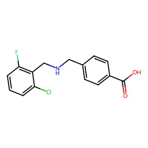4-{[(2-Chloro-6-fluorobenzyl)amino]methyl}benzoic acid structure