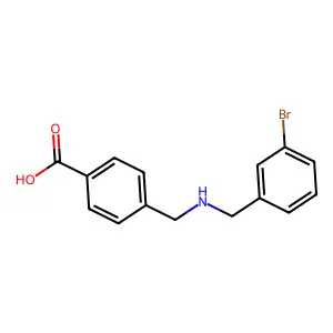 4-{[(3-Bromobenzyl)amino]methyl}benzoic acid structure
