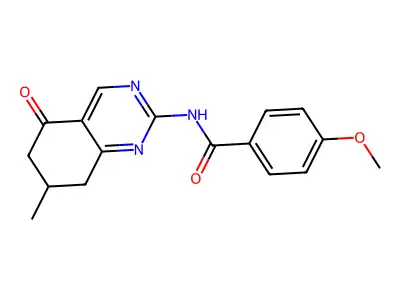 4-methoxy-N-(7-methyl-5-oxo-5,6,7,8-tetrahydroquinazolin-2-yl)benzamide structure
