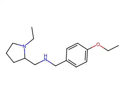 N-(4-ethoxybenzyl)-N-[(1-ethyl-2-pyrrolidinyl)methyl]amine structure
