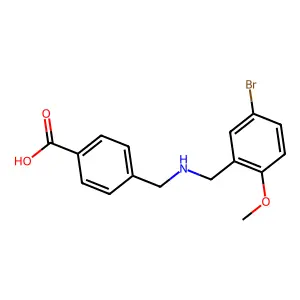4-{[(5-Bromo-2-methoxybenzyl)amino]methyl}benzoic acid structure