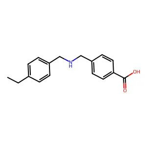 4-{[(4-Ethylbenzyl)amino]methyl}benzoic acid structure