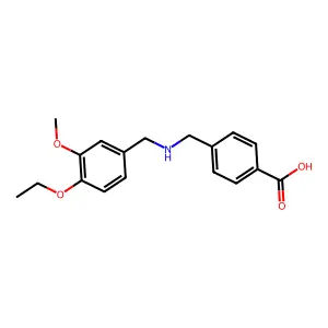 4-{[(4-Ethoxy-3-methoxybenzyl)amino]methyl}benzoic acid structure