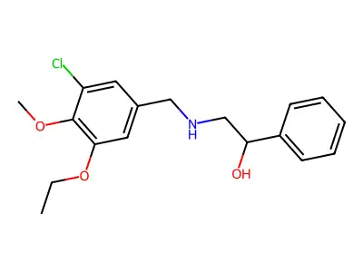 2-[(3-Chloro-5-ethoxy-4-methoxybenzyl)amino]-1-phenylethanol structure
