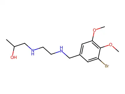1-({2-[(3-Bromo-4,5-dimethoxybenzyl)amino]ethyl}amino)propan-2-ol structure