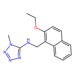 N-[(2-ethoxynaphthalen-1-yl)methyl]-1-methyltetrazol-5-amine structure