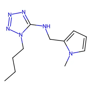 1-butyl-N-[(1-methylpyrrol-2-yl)methyl]tetrazol-5-amine structure