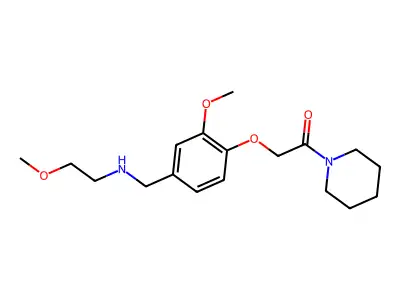 2-[2-Methoxy-4-[(2-methoxyethylamino)methyl]phenoxy]-1-piperidin-1-ylethanone structure