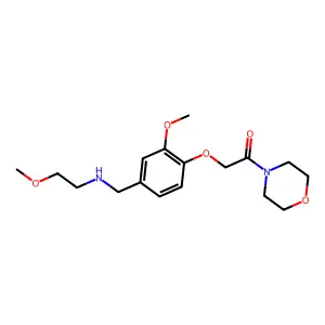 2-[2-Methoxy-4-[(2-methoxyethylamino)methyl]phenoxy]-1-morpholin-4-ylethanone structure